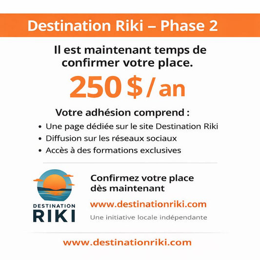 Devenir membre Destination Riki | Entreprise