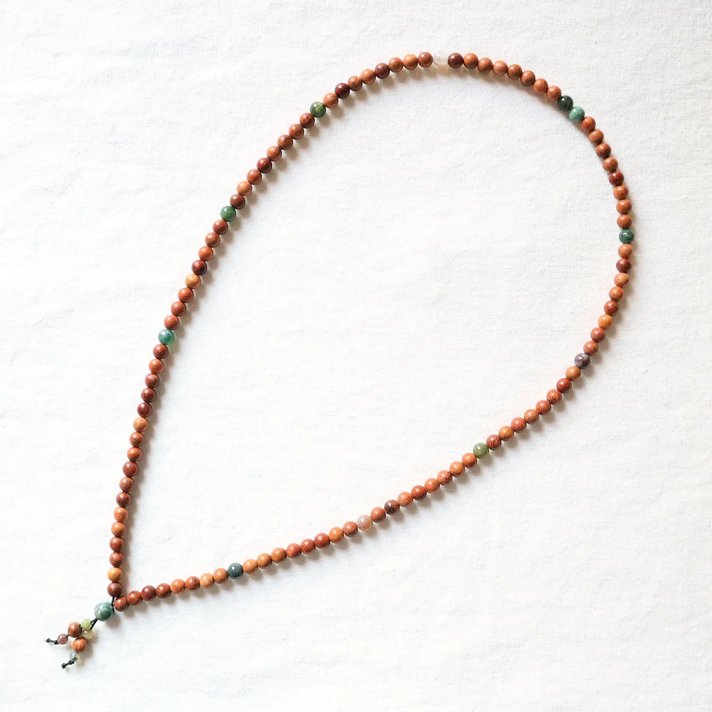 Bracelet Mala Bois de santal et Agate indienne