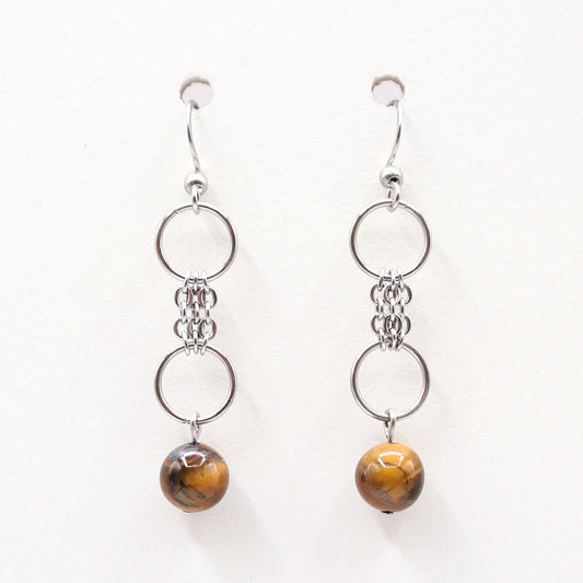 Boucles d'oreille Oeil de tigre